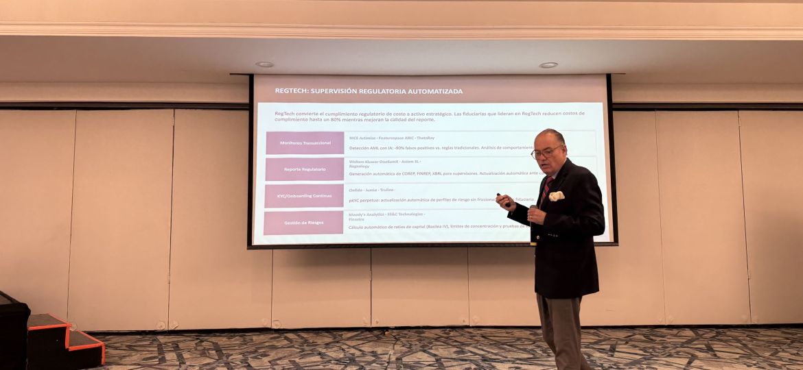 Charla Juan Carlos Terán en Asociación de Compañías Administradoras de Fondos y Fideicomisos Los fideicomisos ante la era de la inteligencia artificial: cuando la tecnología llegó a la mesa fiduciaria
